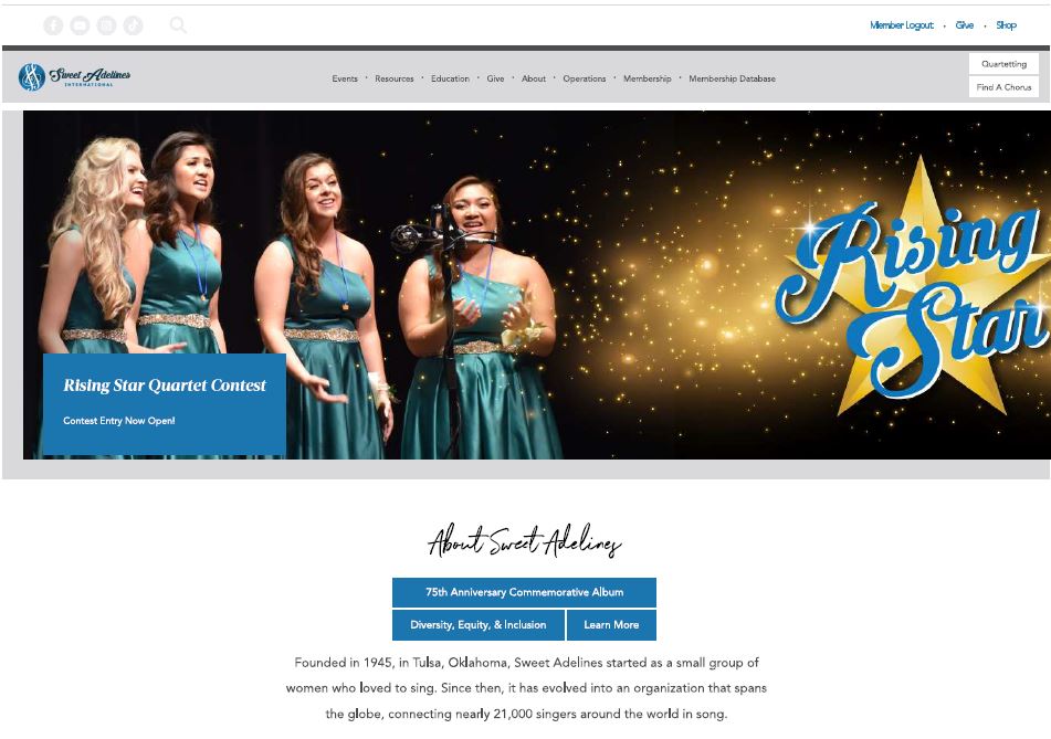 Sweet Adelines Region 34 Sweet Adelines International   Sweet Adelines International Home Page.JPG